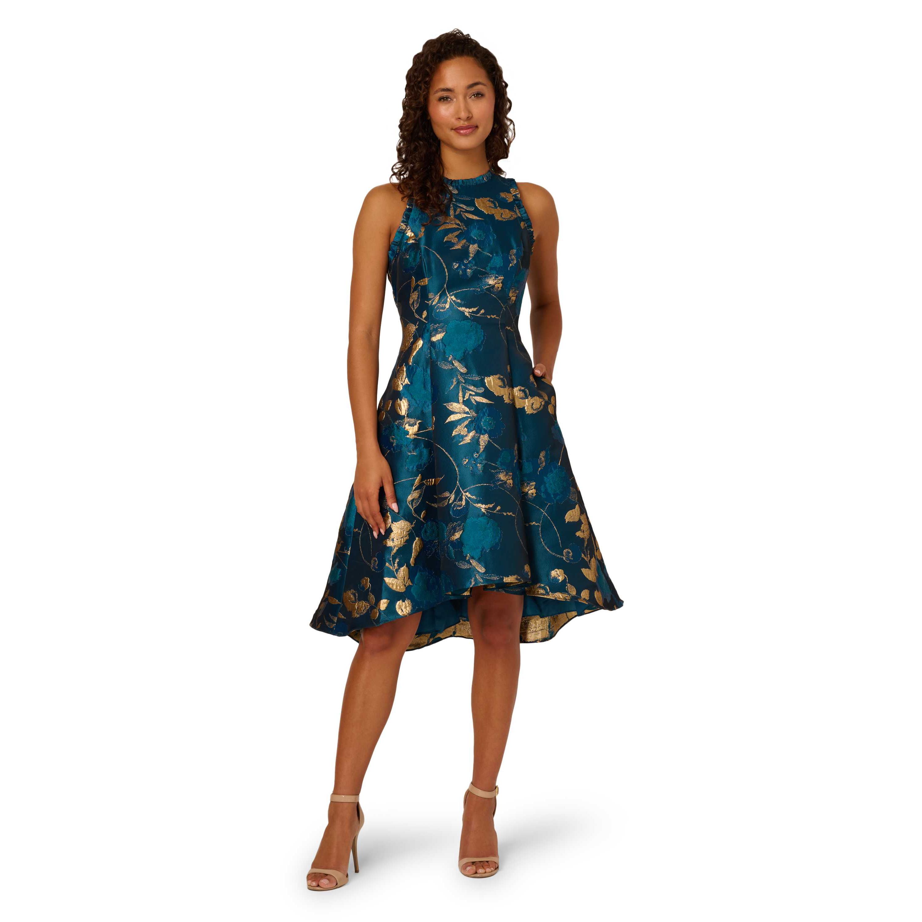 Ruffle Jacquard Dress