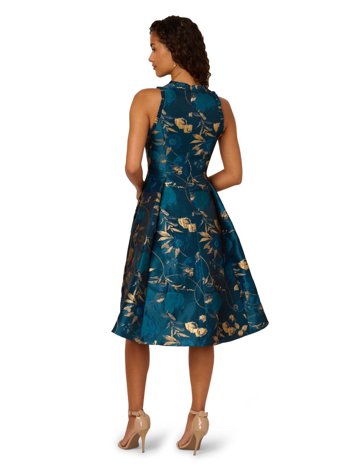 Ruffle Jacquard Dress