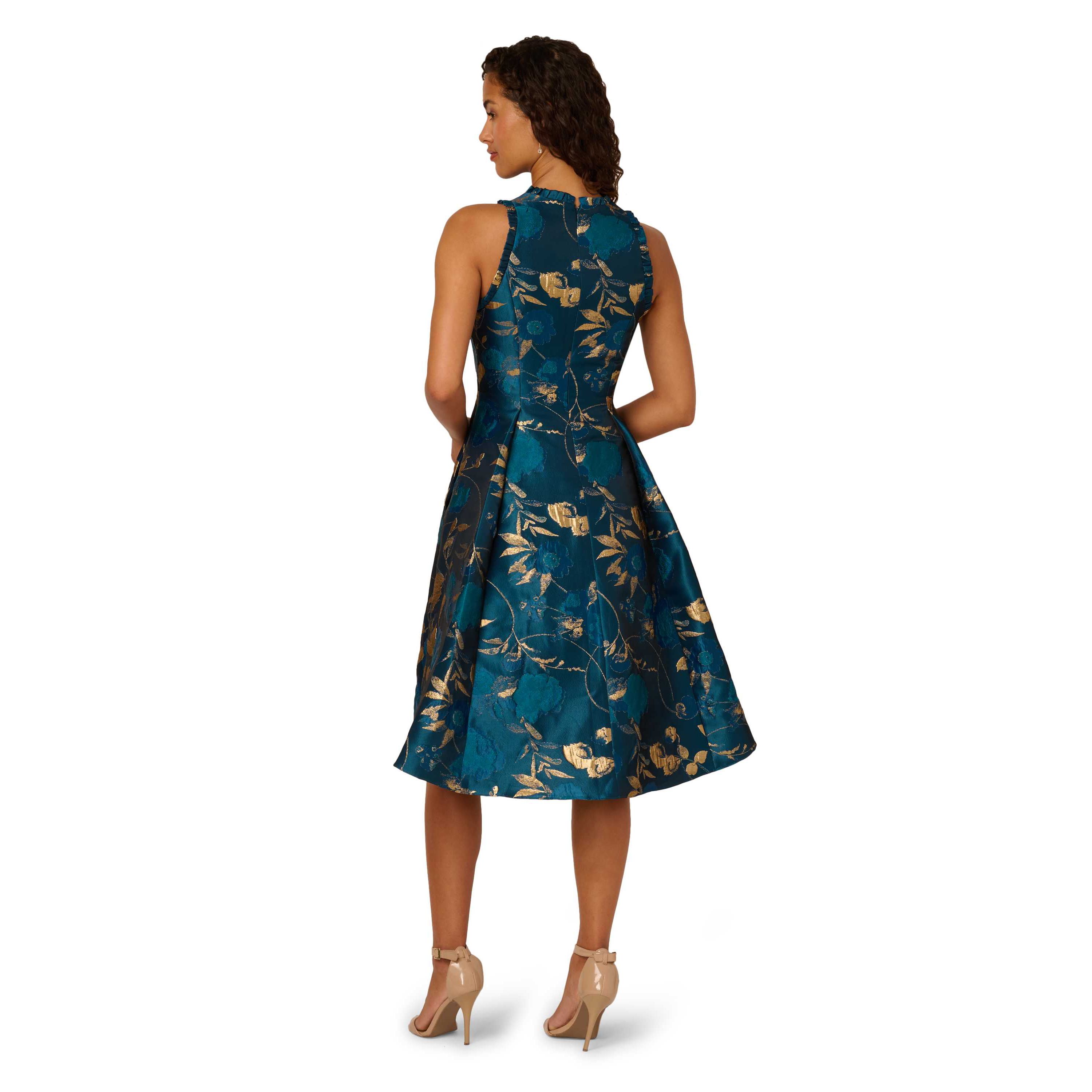 Ruffle Jacquard Dress