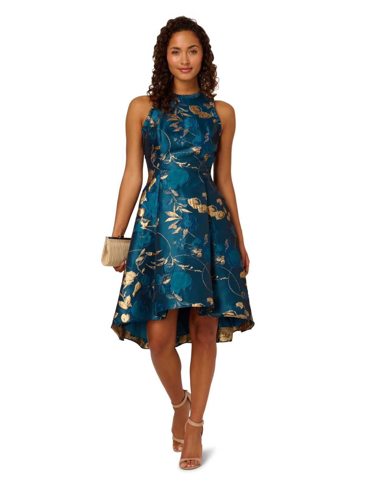 Ruffle Jacquard Dress