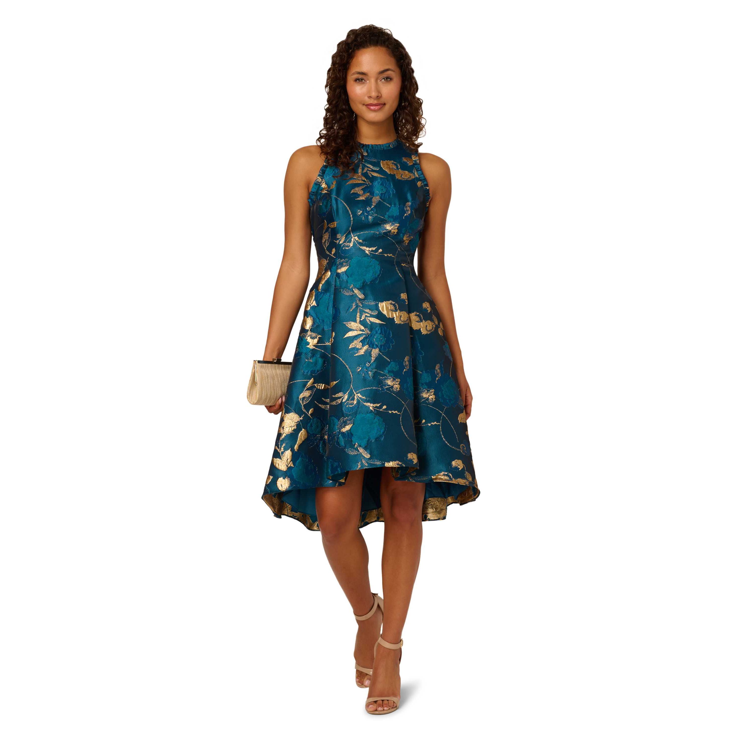 Ruffle Jacquard Dress