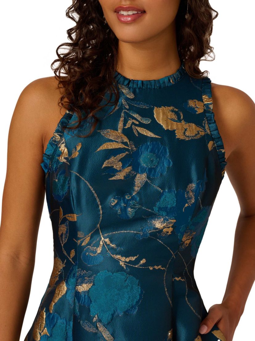 Ruffle Jacquard Dress