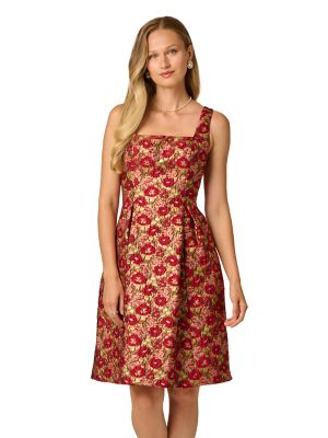 Adrianna Papell Women's Printed jacquard short dress