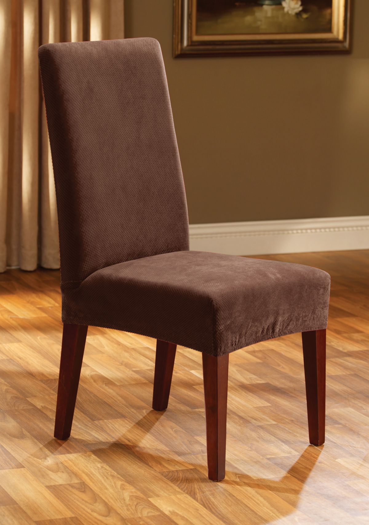 Stretch Pique Short Dining Chair Slipcover