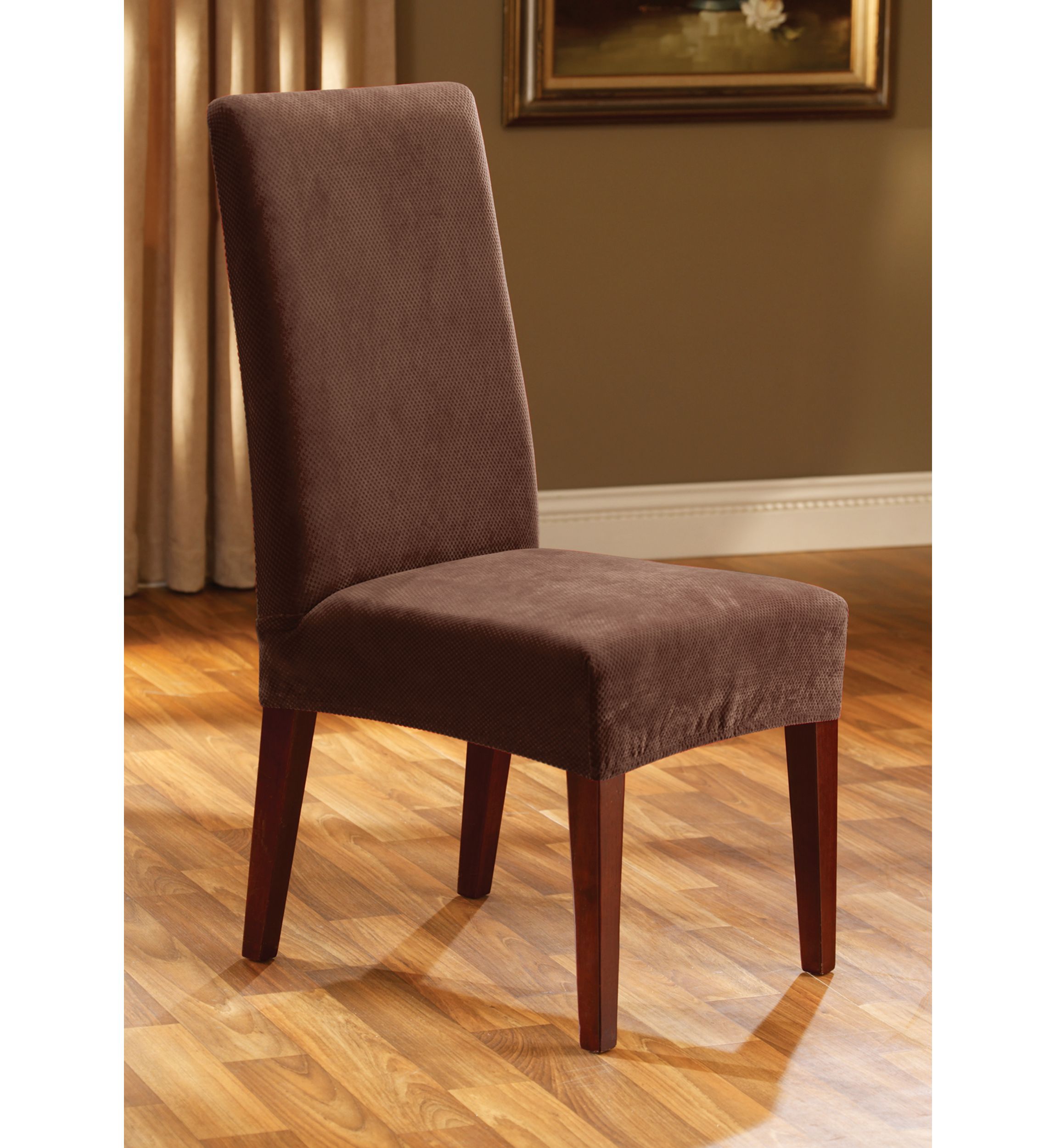 Stretch Pique Short Dining Chair Slipcover