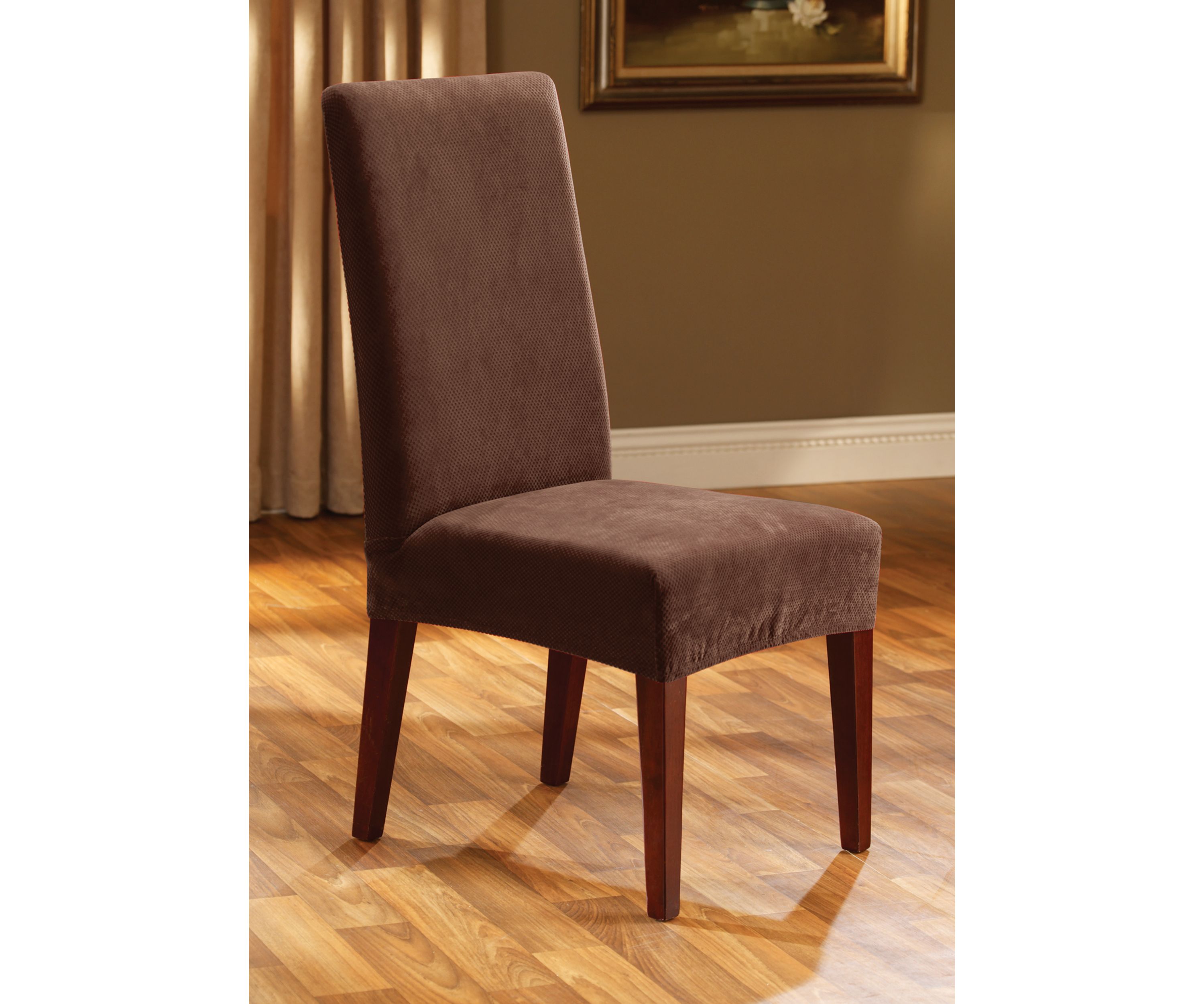 Stretch Pique Short Dining Chair Slipcover