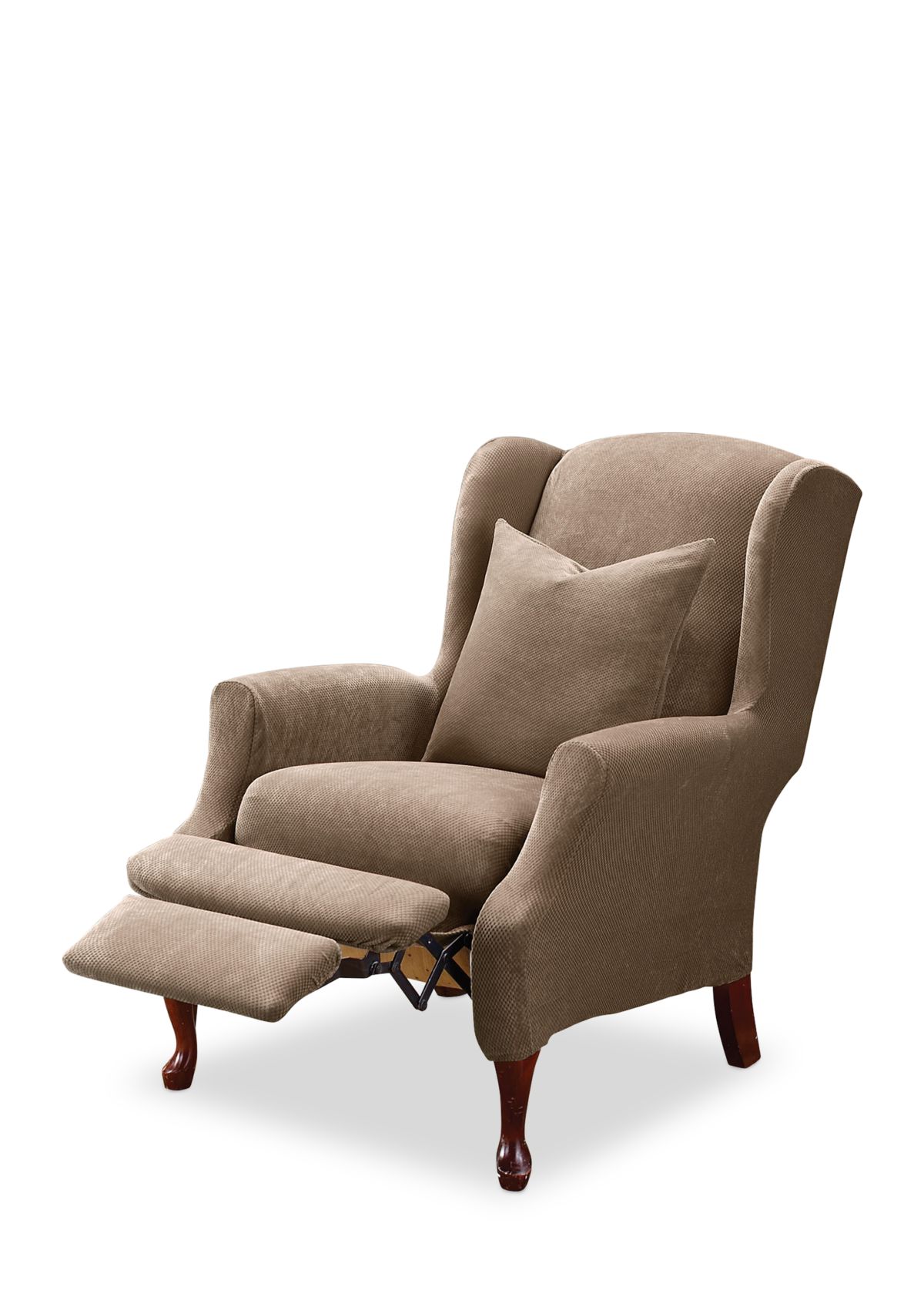 Stretch Pique Wing Chair Slipcover