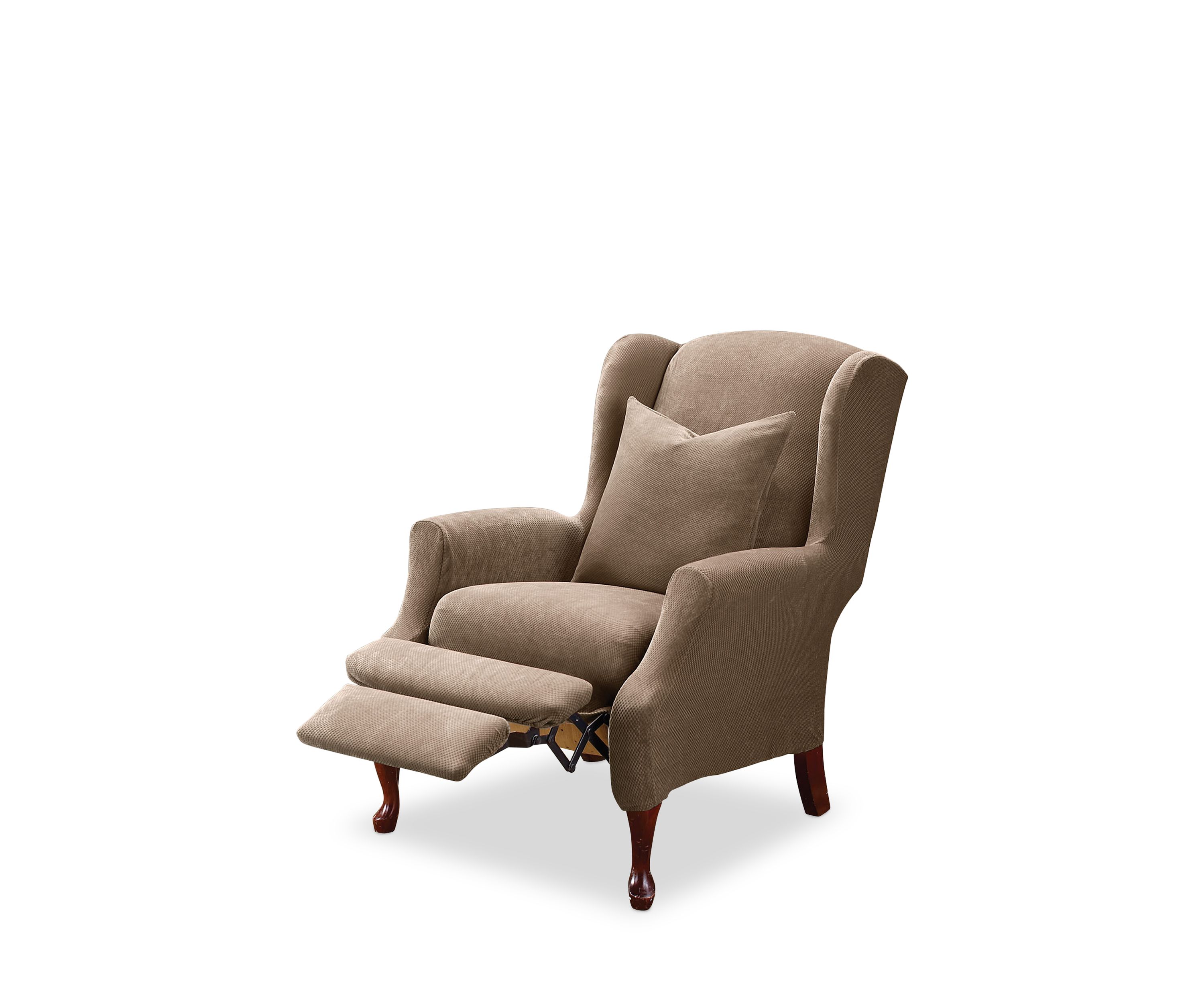 Stretch Pique Wing Chair Slipcover