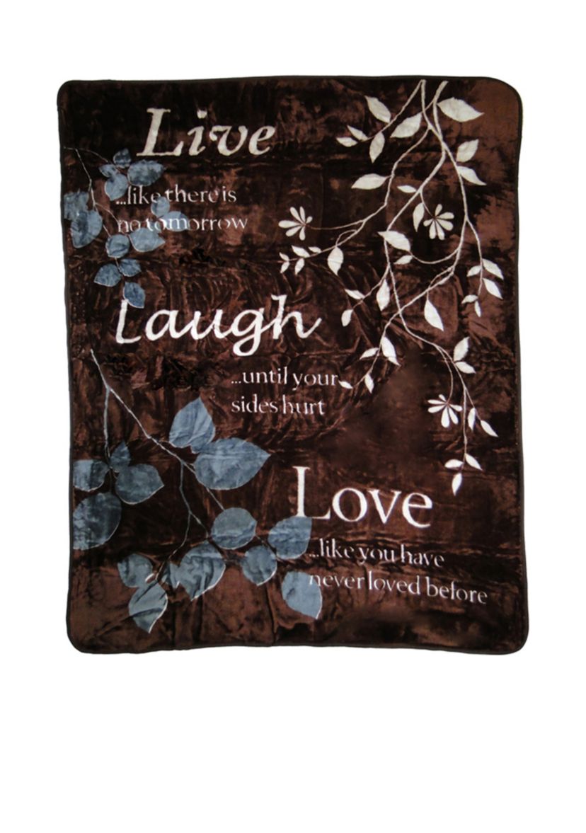 Hi Pile Luxury Oversized Throw Love