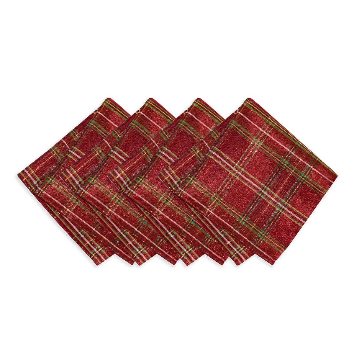 Shimmering Plaid Napkins, Set of 4