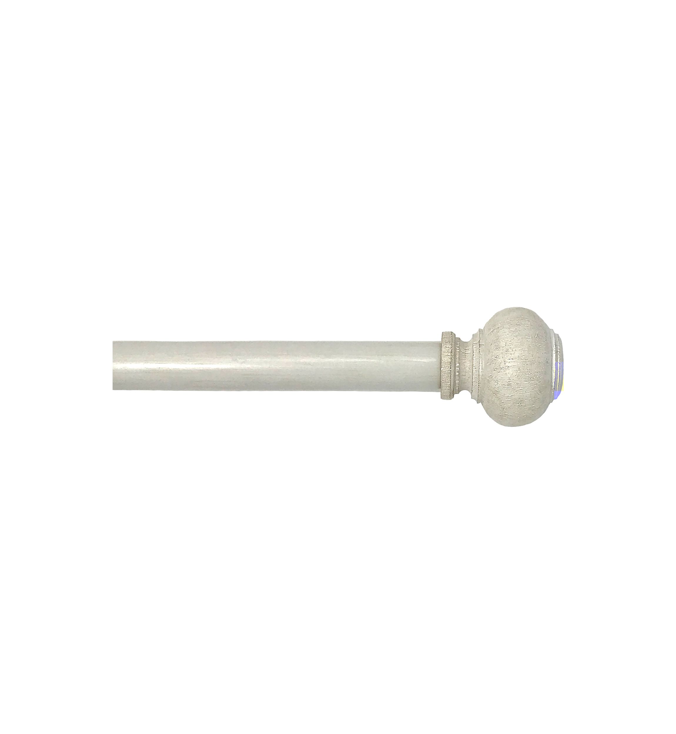 Rhinebeck Rustic Faux Wood 1" Window Drapery Single Curtain Rod