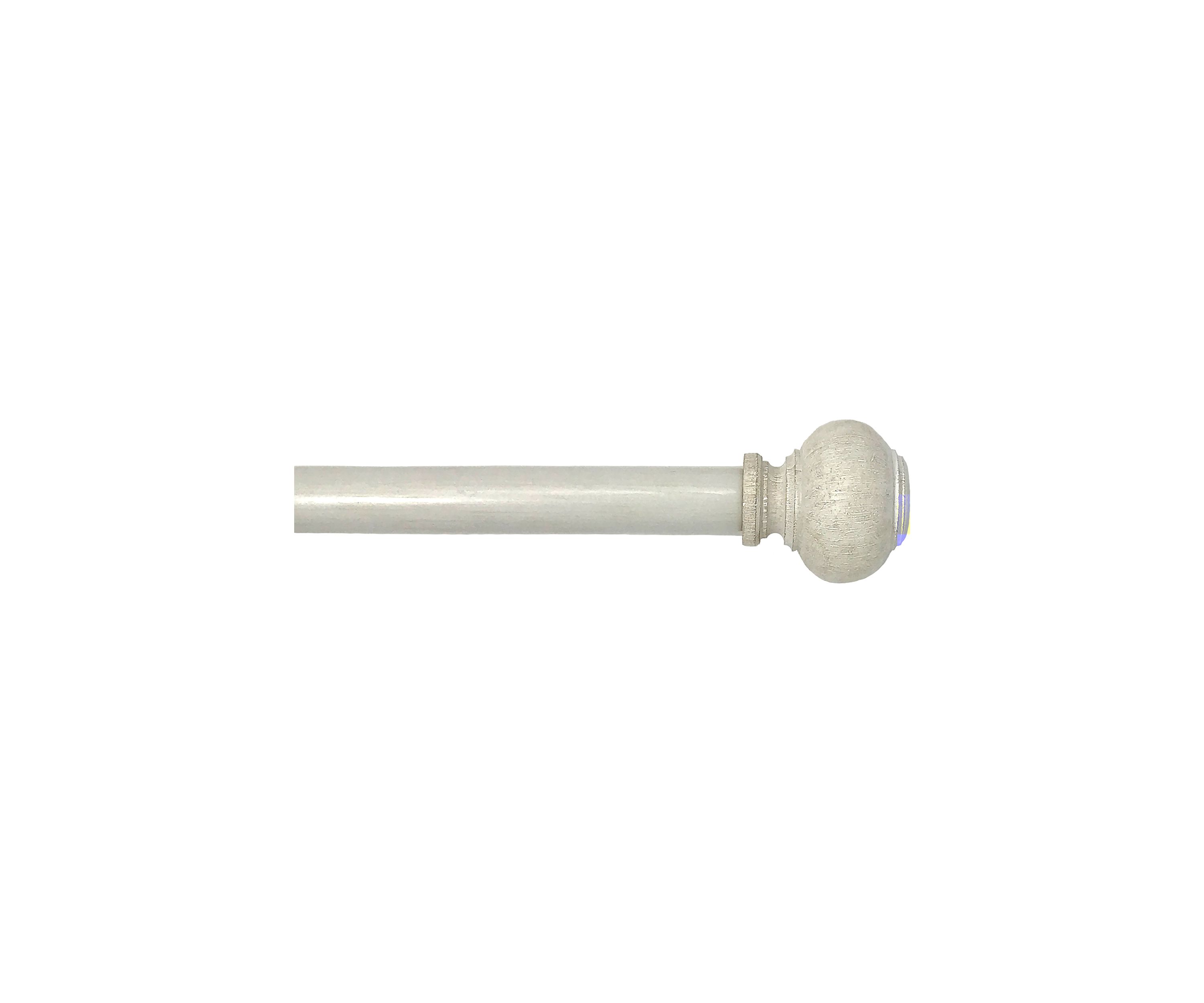 Rhinebeck Rustic Faux Wood 1" Window Drapery Single Curtain Rod