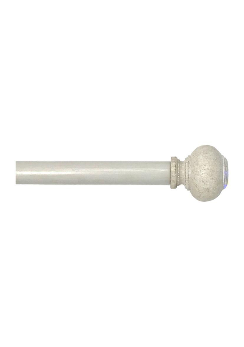 Rhinebeck Rustic Faux Wood 1" Window Drapery Single Curtain Rod