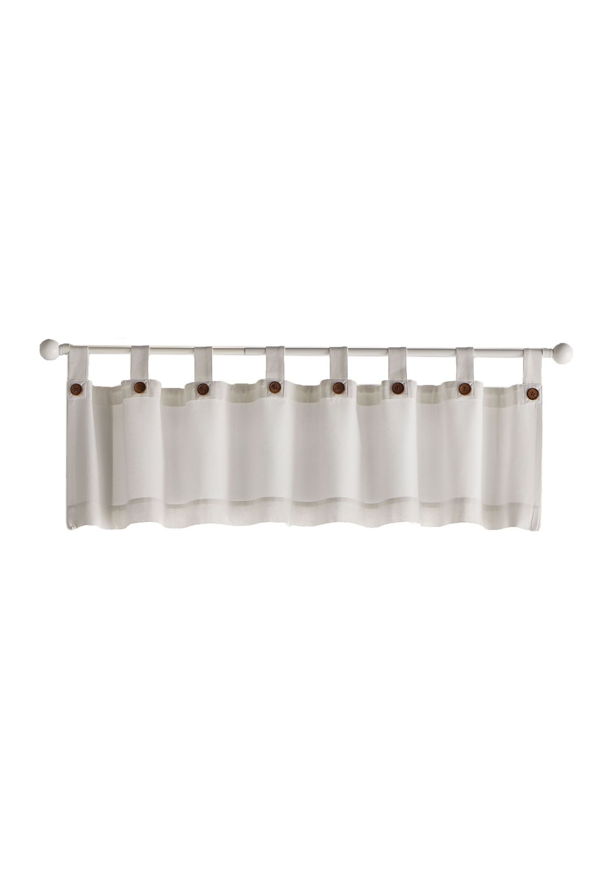 Tucker Solid Button Window Kitchen Valance - 60x15