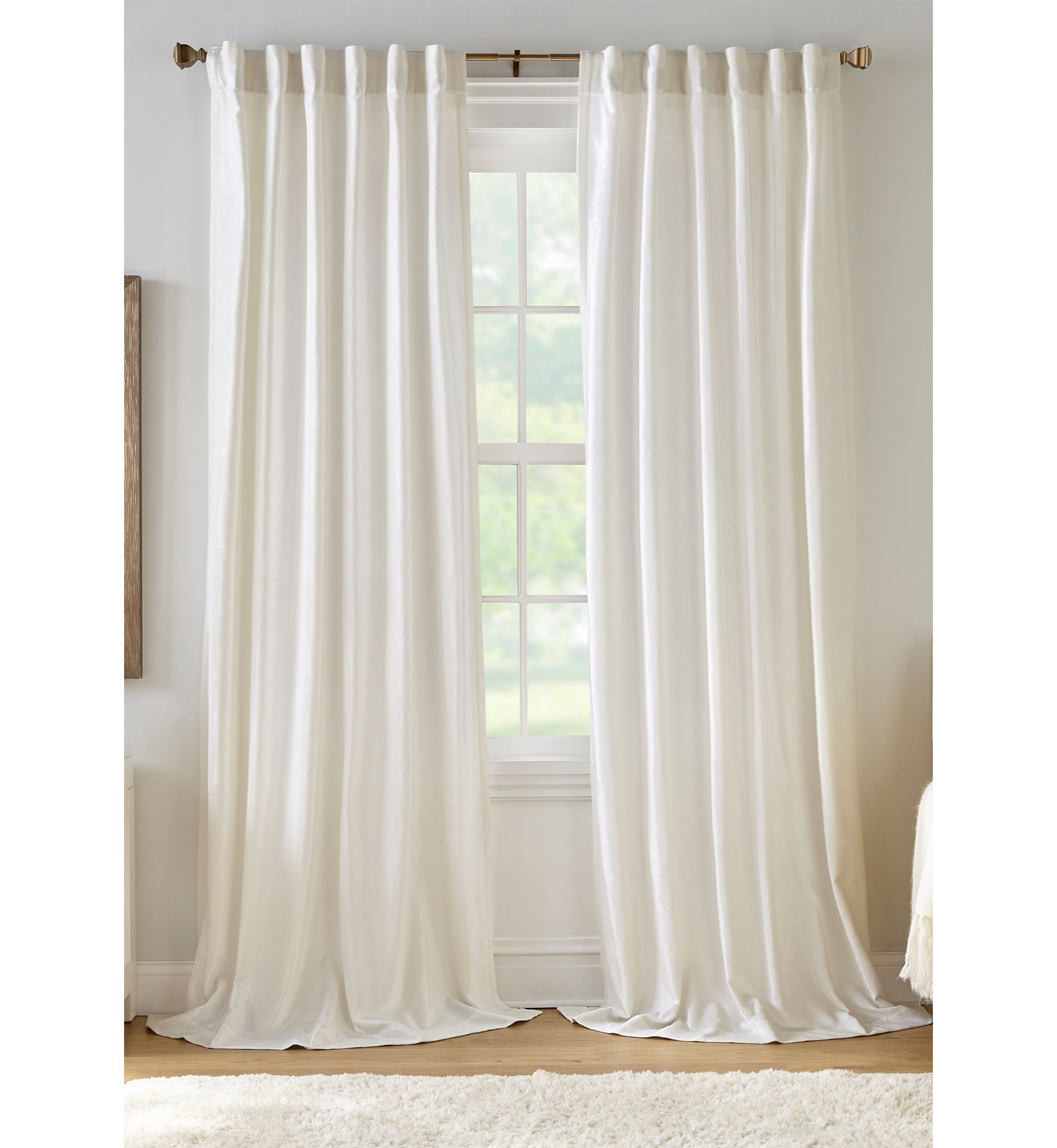 Carnaby Rustic Vogue Distressed Velvet Window Curtain Panel