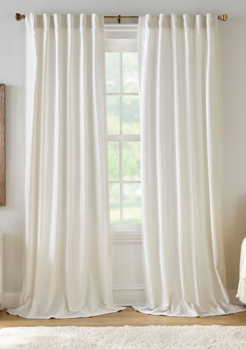 Carnaby Rustic Vogue Distressed Velvet Window Curtain Panel