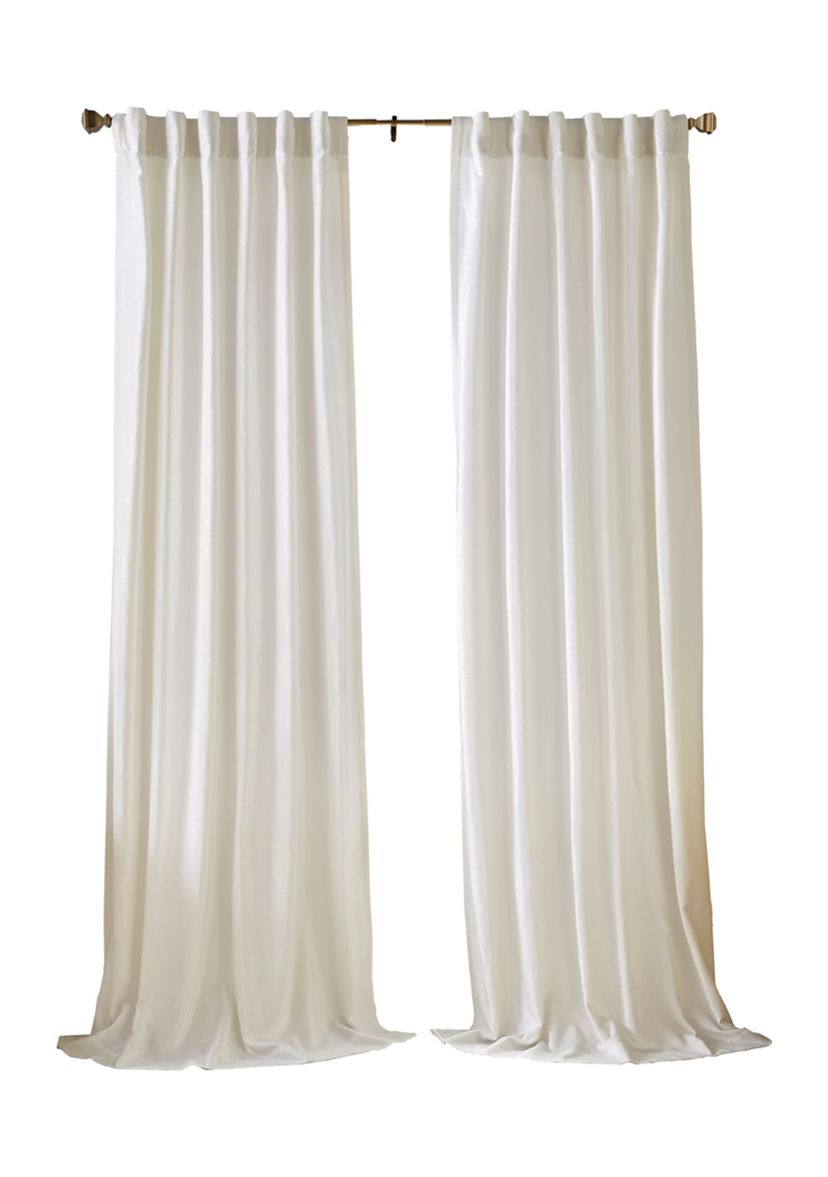 Carnaby Rustic Vogue Distressed Velvet Window Curtain Panel