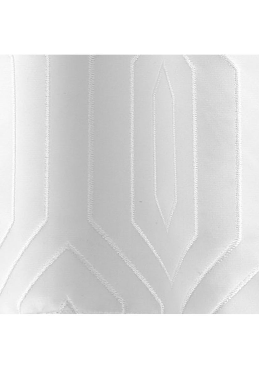 Huxley Geometric Blackout Embroidered Textured Window Curtain Panel