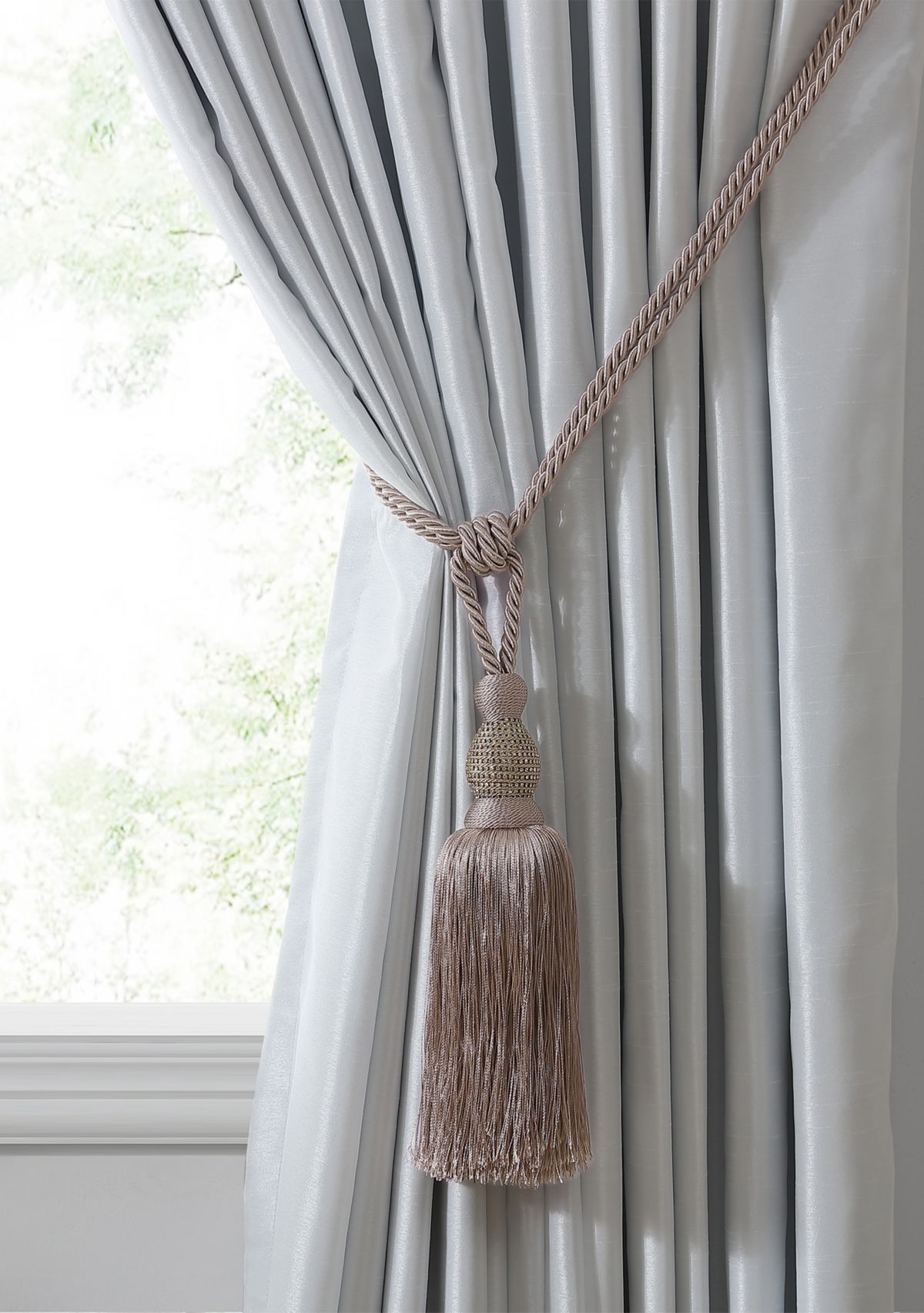 Julia Rhinestone Tassel Window Curtain Tieback