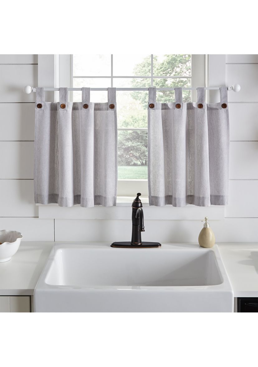Tucker Ticking Stripe Window Tier Set