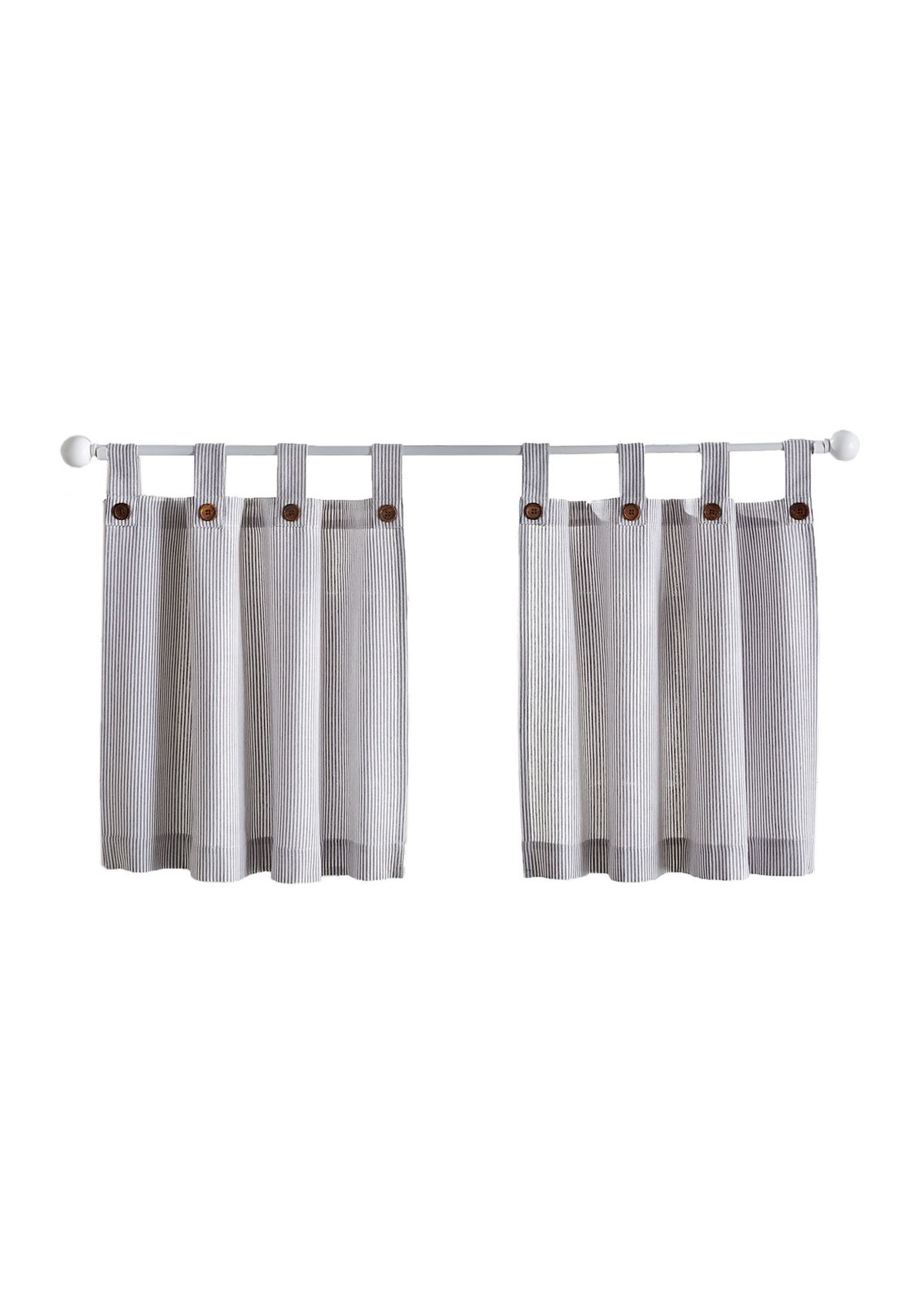 Tucker Ticking Stripe Window Tier Set