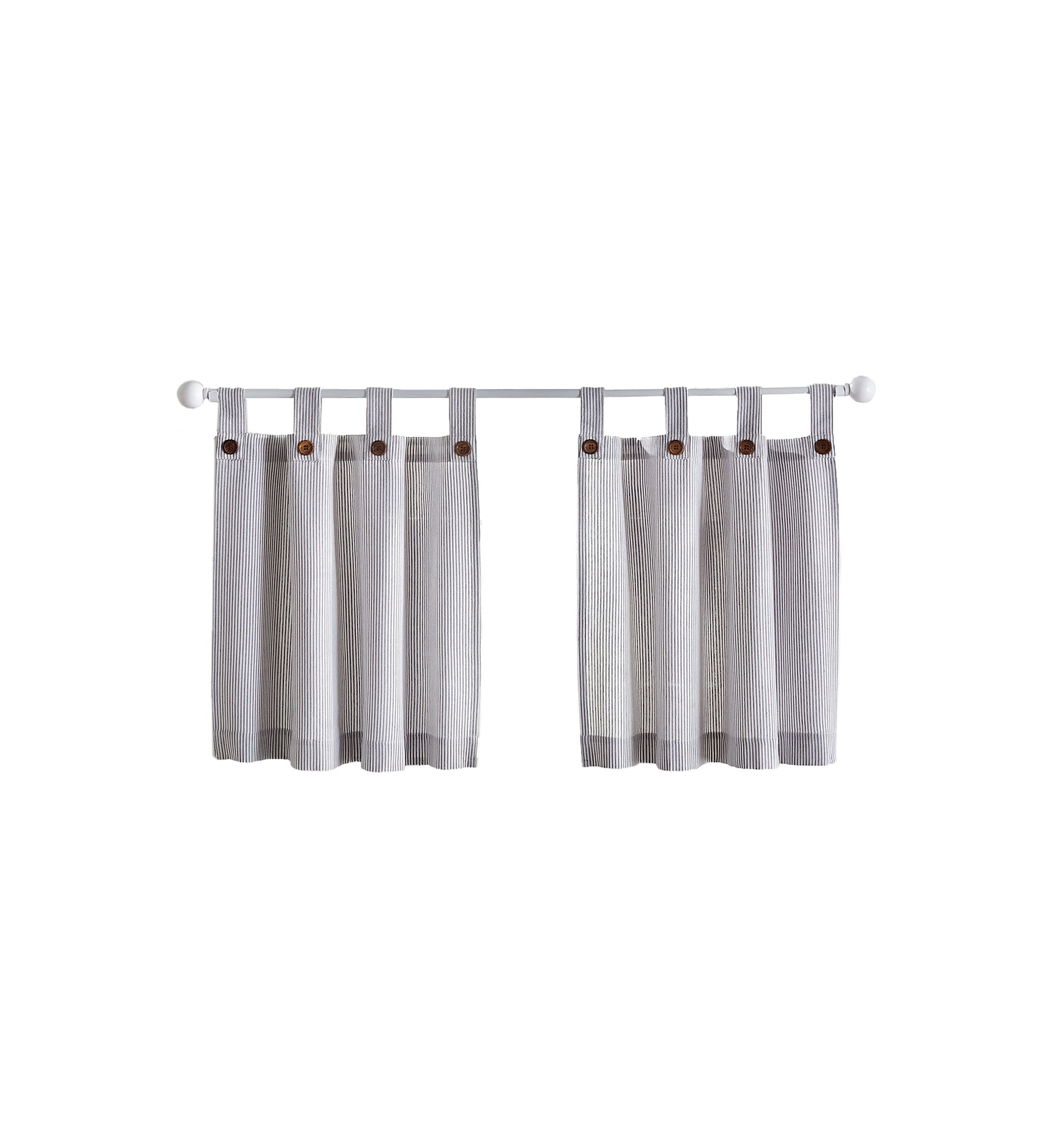Tucker Ticking Stripe Window Tier Set
