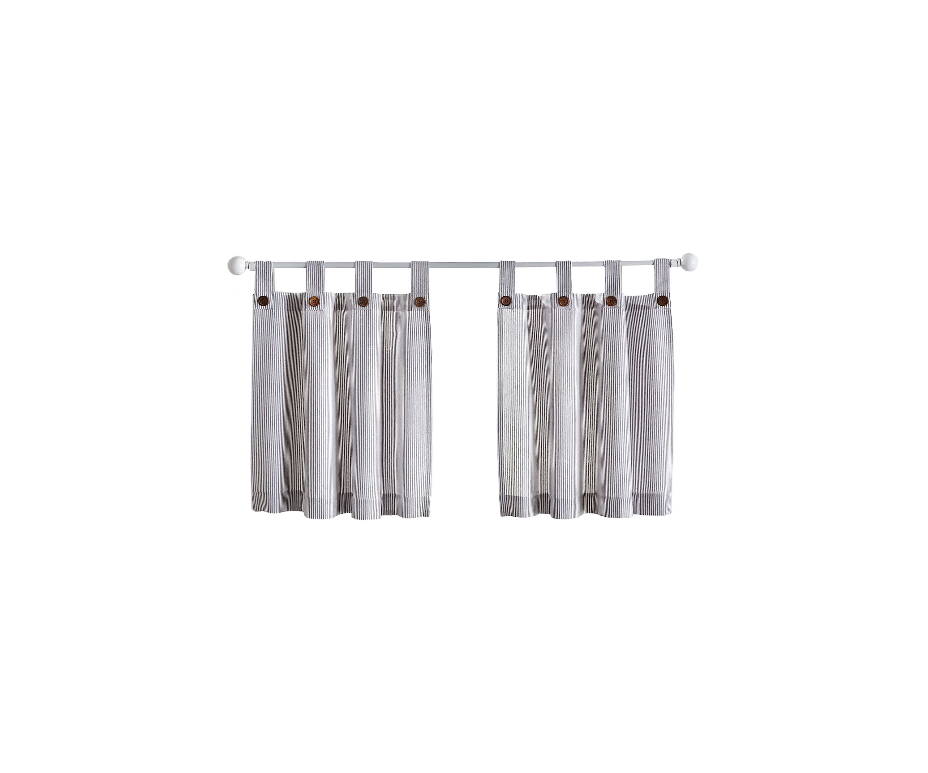 Tucker Ticking Stripe Window Tier Set