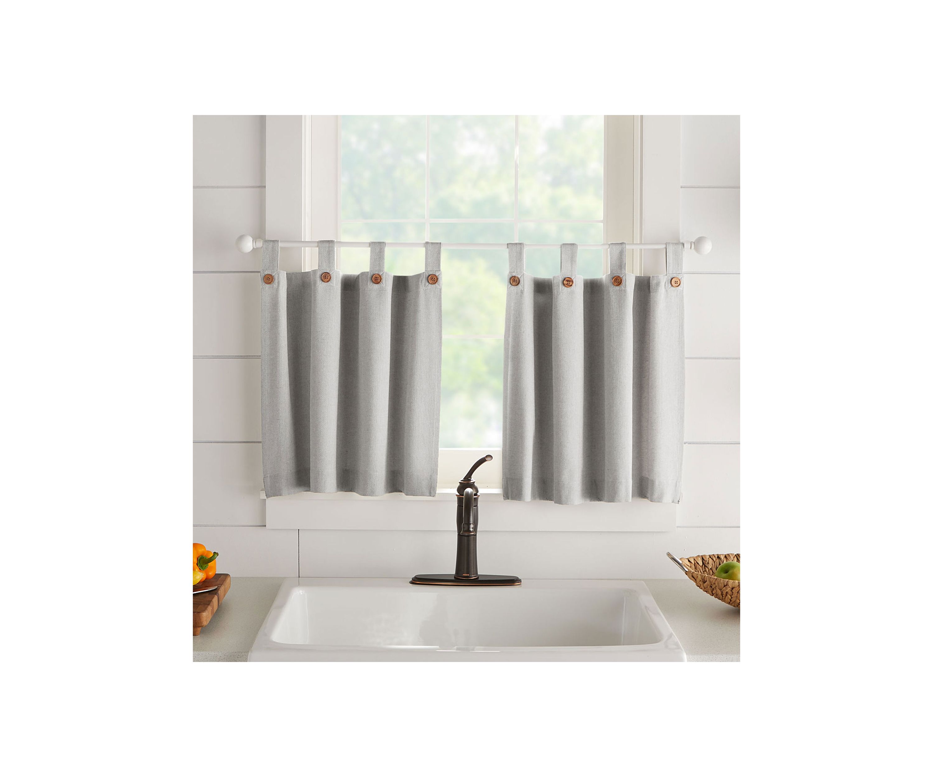 Tucker Solid Button Window Tier Set