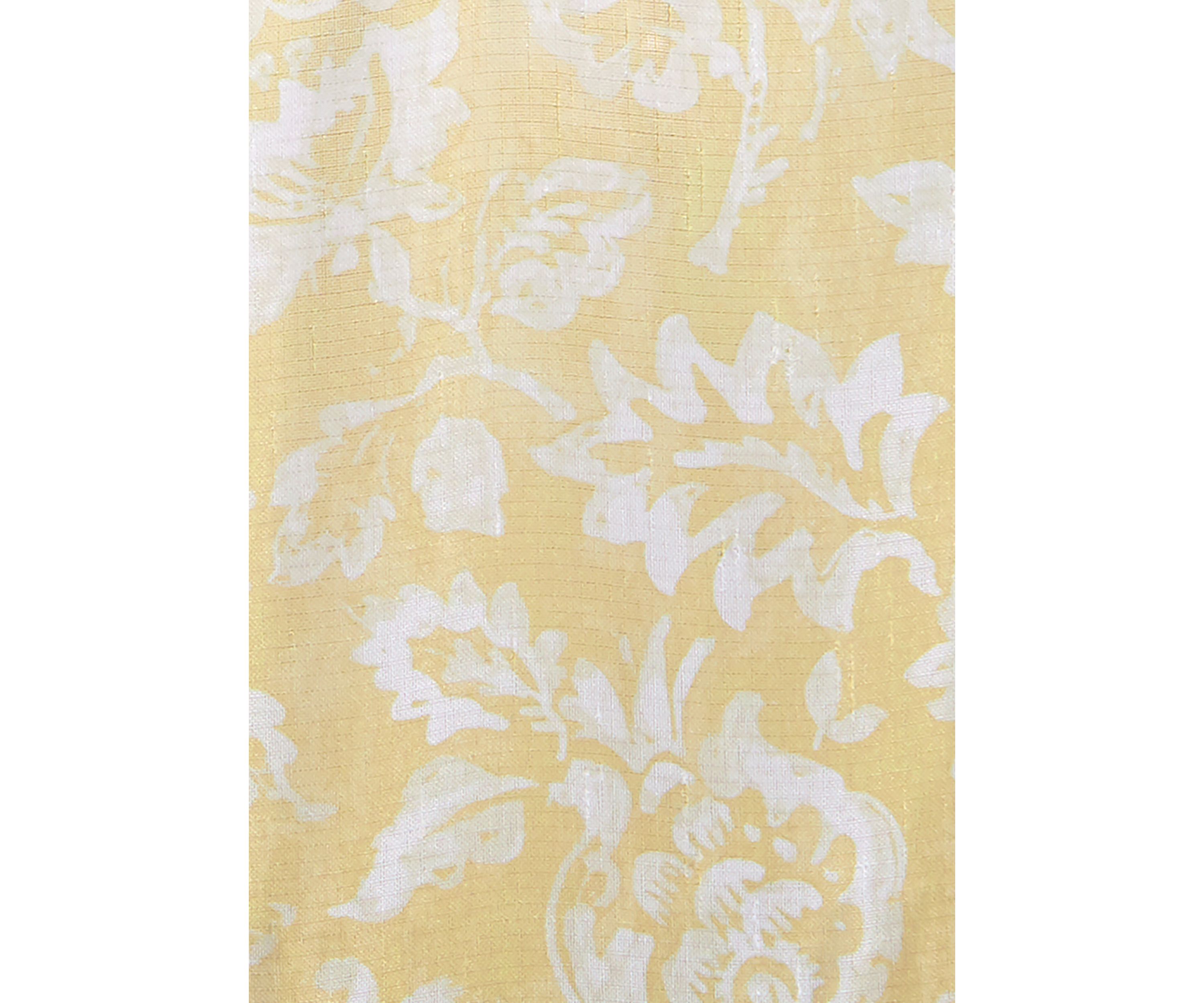 Verena Floral Indoor/Outdoor Sheer Tab Top Window Curtain Patio, Porch, Cabana
