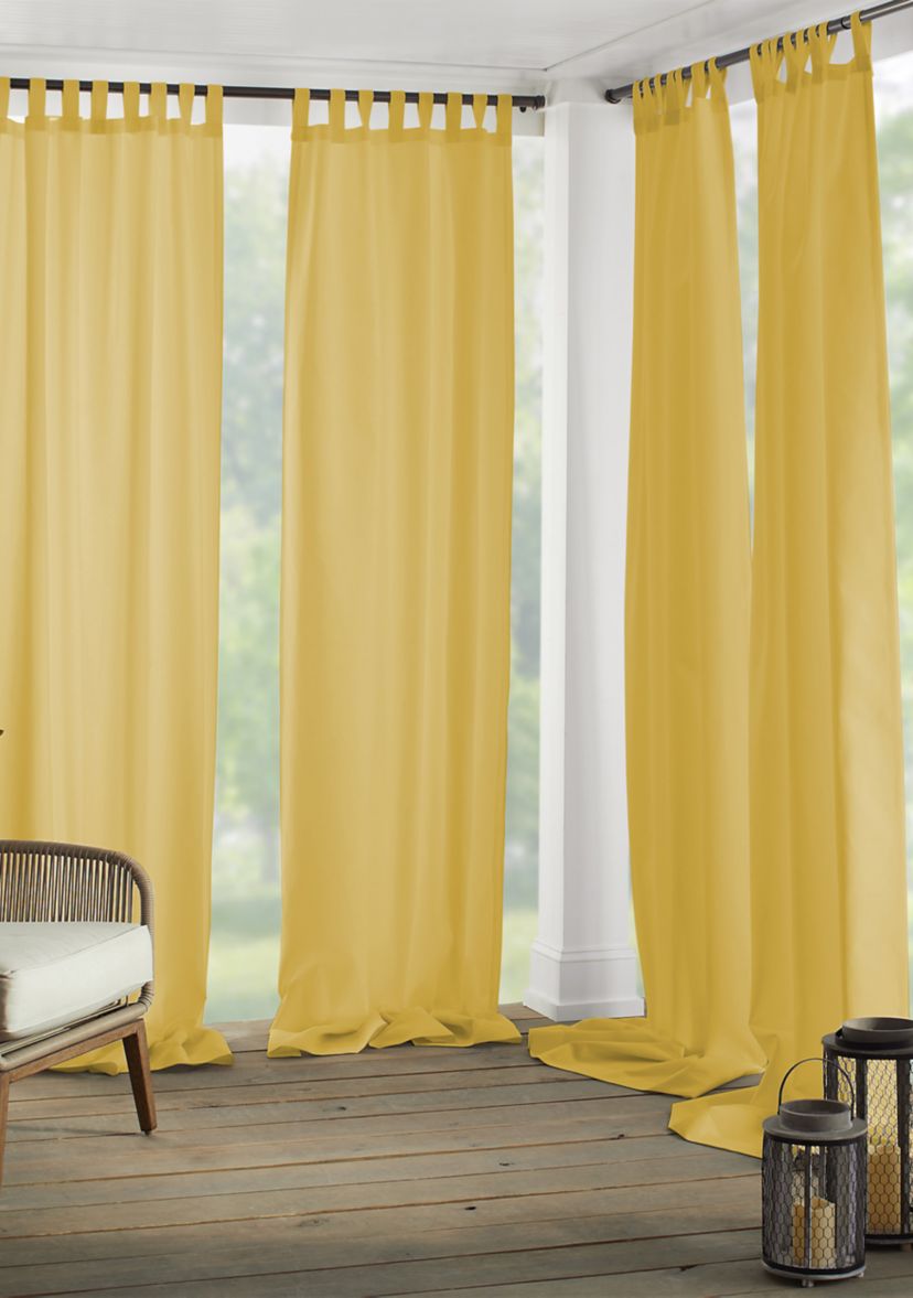 Matine Solid Tab Top Indoor/Outdoor Window Curtain for Patio, Porch, Cabana
