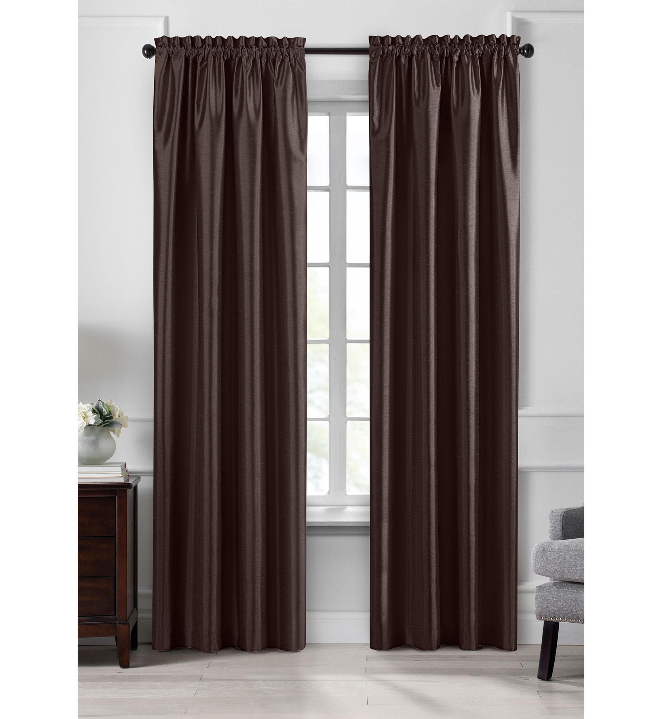 Colette Faux Silk Blackout Window Curtain