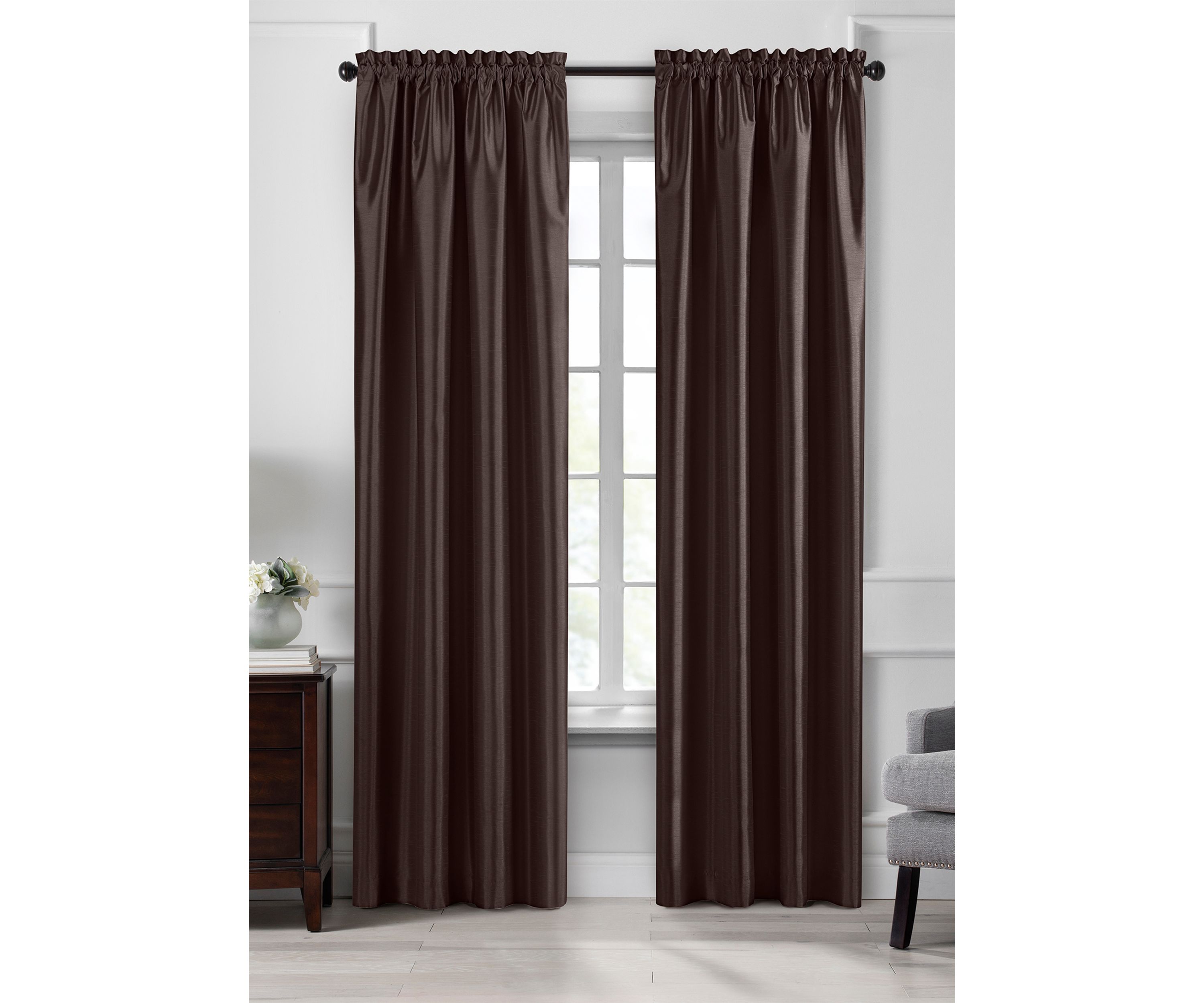 Colette Faux Silk Blackout Window Curtain