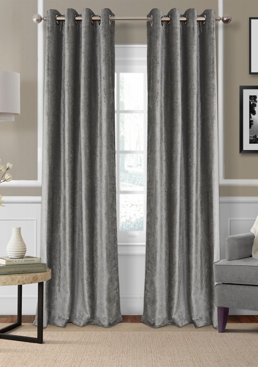 Victoria Velvet Room Darkening Window Curtain Panel