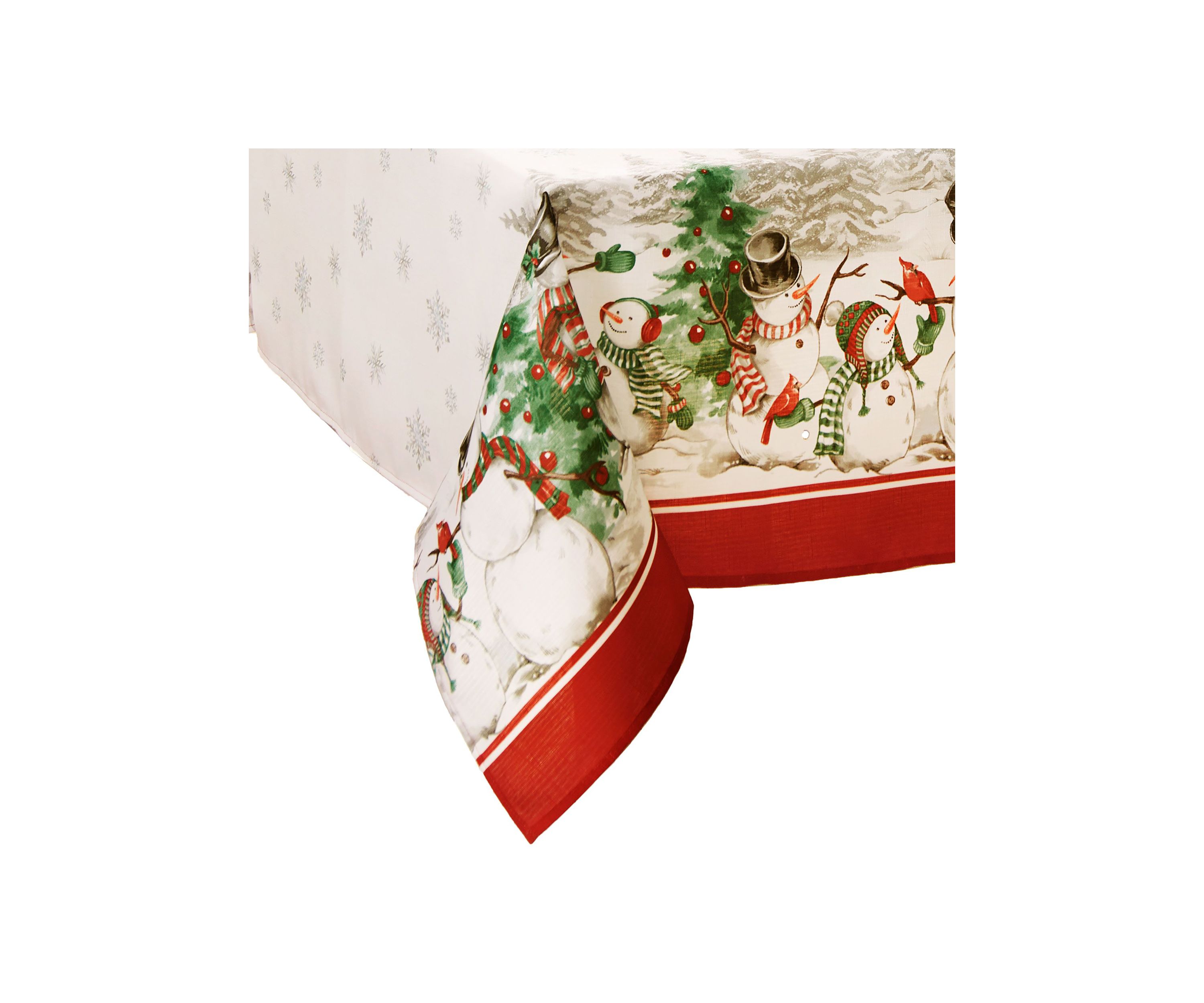 Snowman Winterland Holiday Snowflake Rectangle Tablecloth