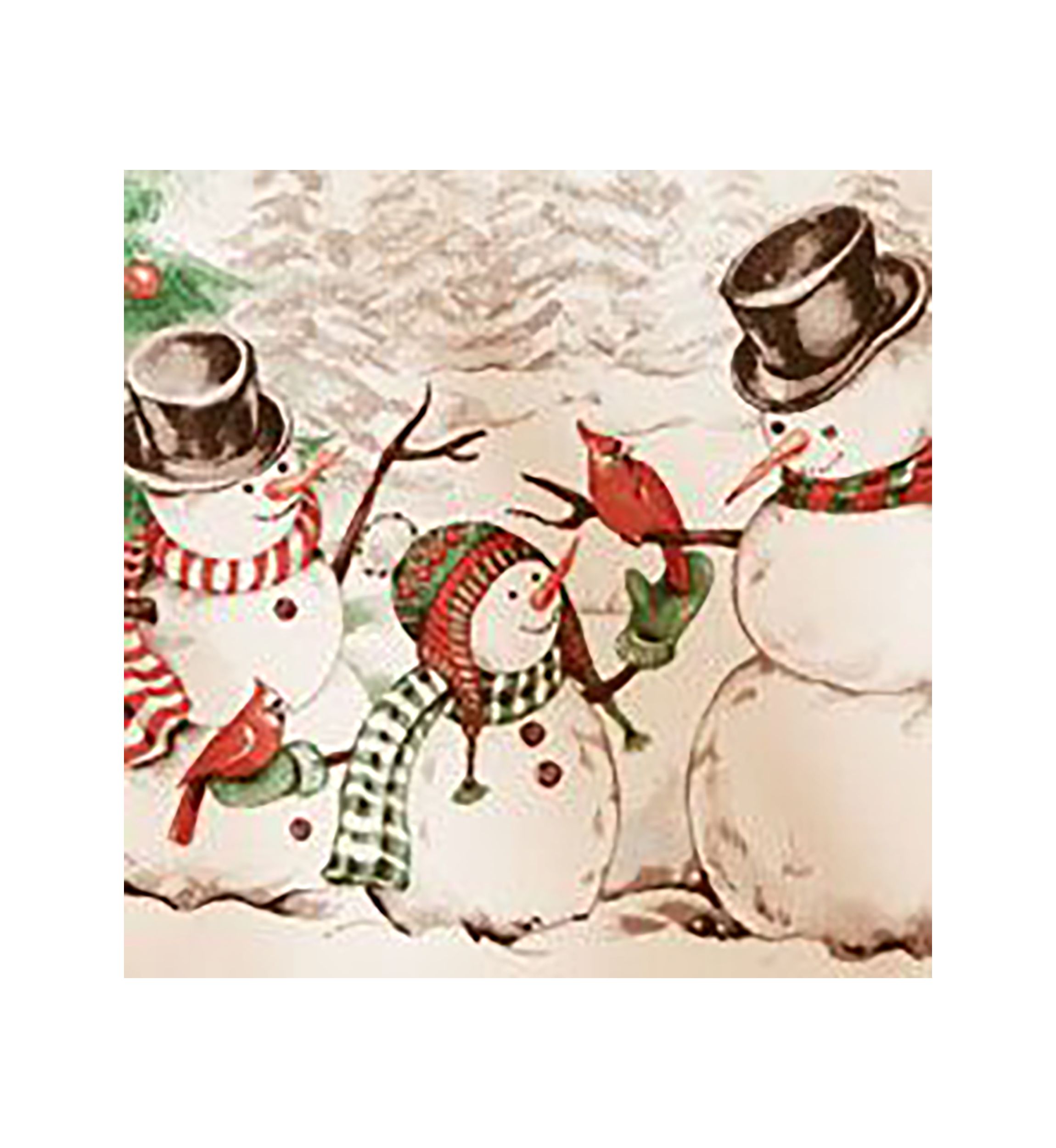 Snowman Winterland Holiday Snowflake Rectangle Tablecloth