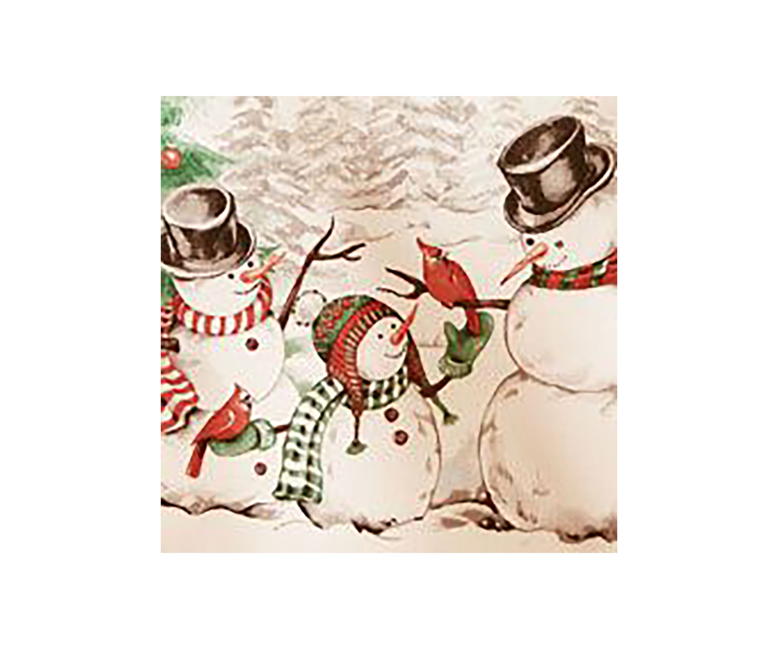 Snowman Winterland Holiday Snowflake Rectangle Tablecloth