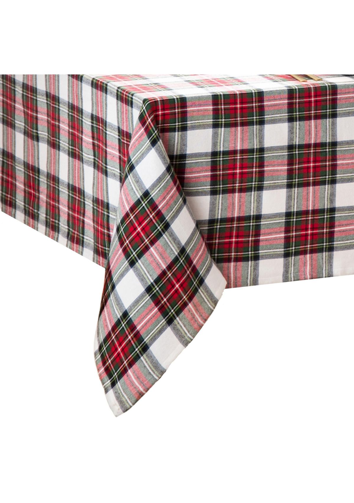 Christmas Classic Holiday Plaid Rectangular Cotton Tablecloth
