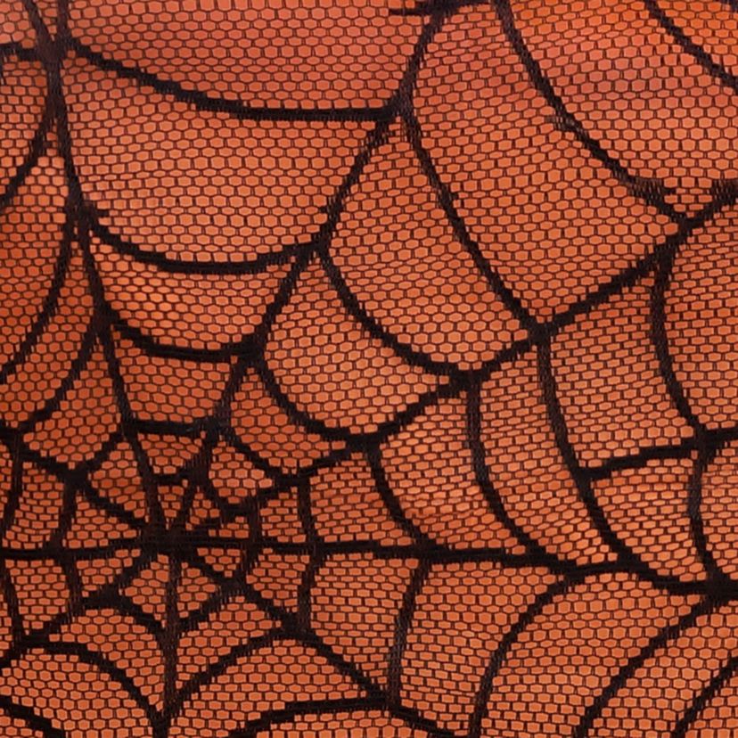 Crawling Halloween Spider Lace Lined Tablecloth