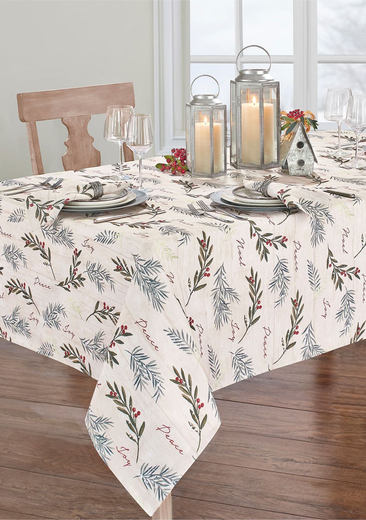 Holiday Tree Trimmings Rectangular Tablecloth