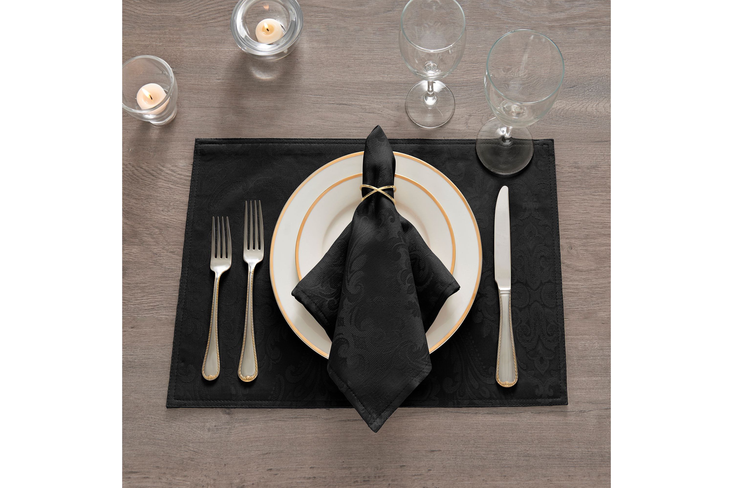 Caiden Elegance Damask Placemat, Set of 4