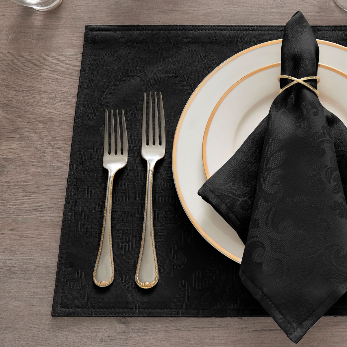 Caiden Elegance Damask Placemat, Set of 4