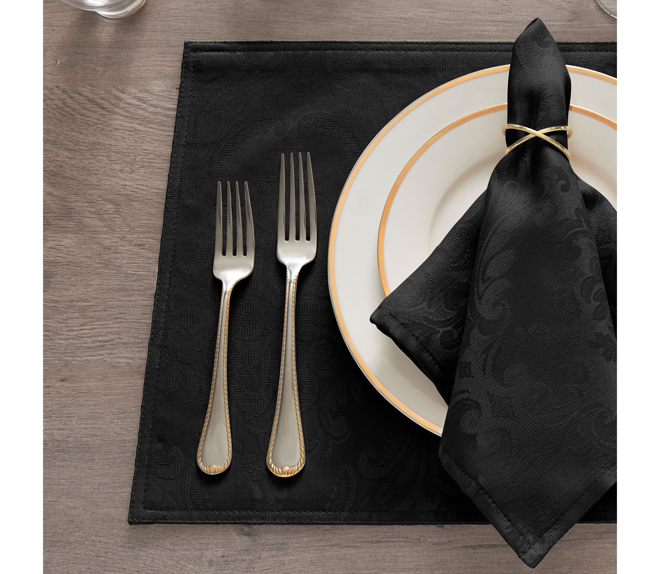 Caiden Elegance Damask Placemat, Set of 4