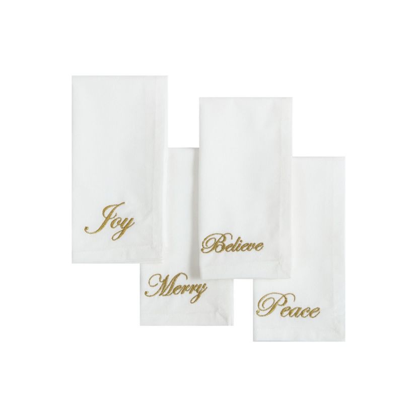 Holiday Sentiments Napkins, Set of 4