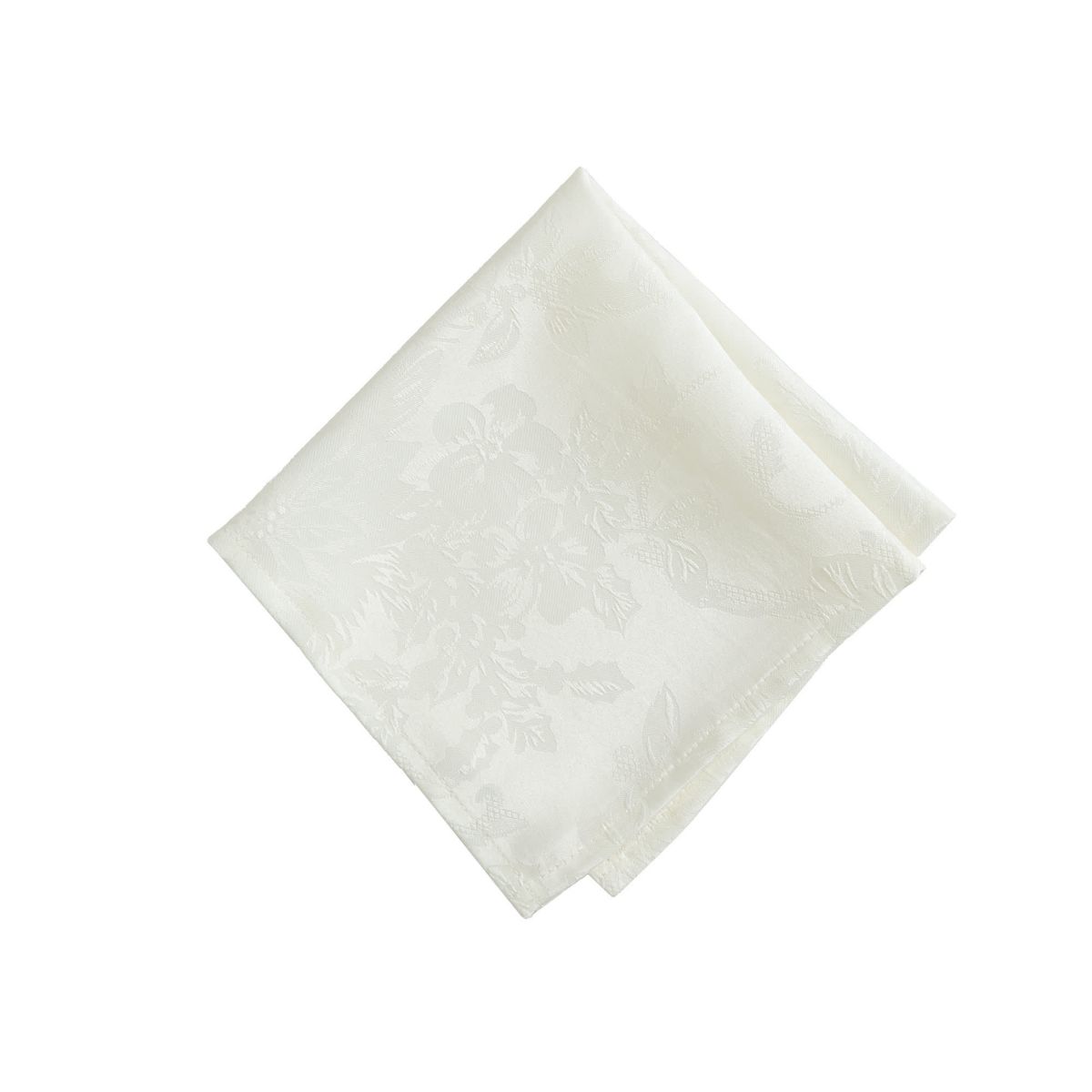 Poinsettia Elegance Jacquard Holiday Napkins, Set of 4