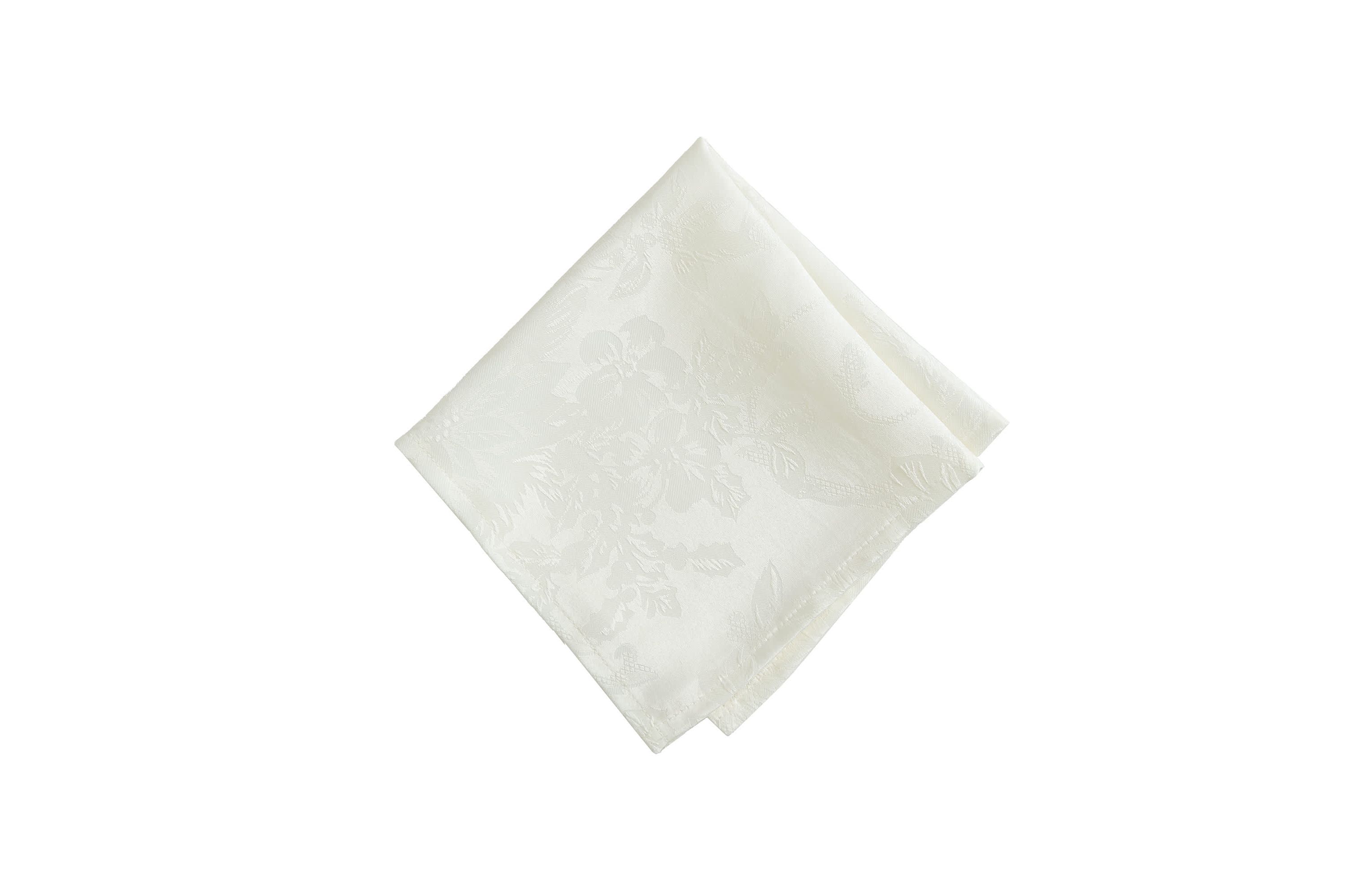 Poinsettia Elegance Jacquard Holiday Napkins, Set of 4