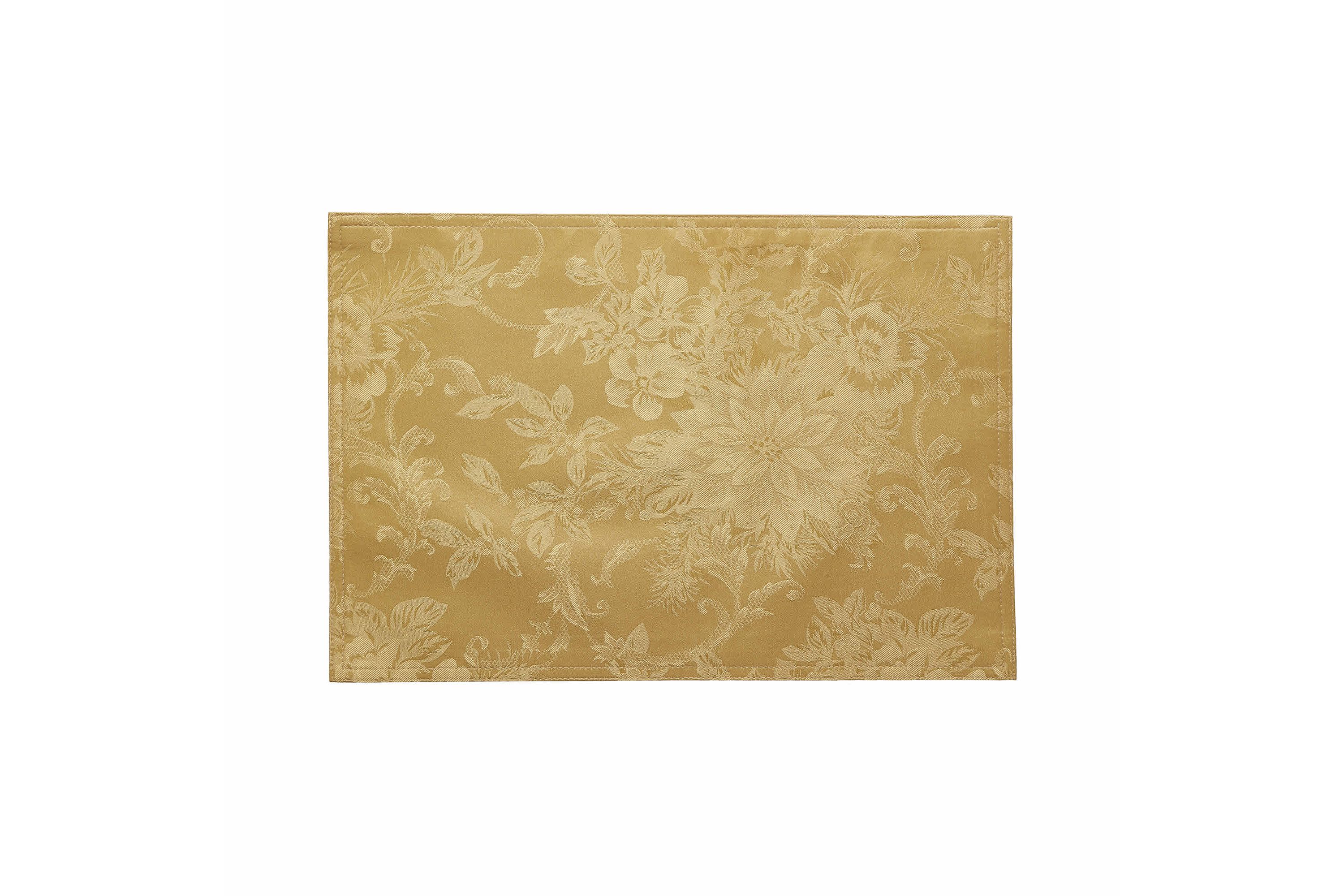 Poinsettia Elegance Jacquard Holiday Placemat - 13" x 19"
