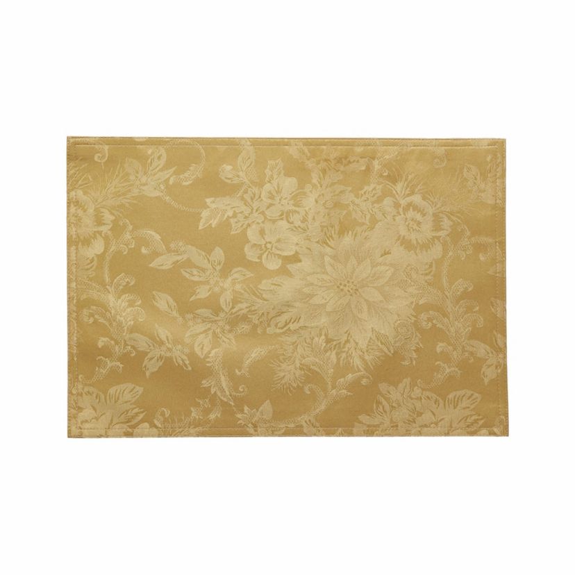 Poinsettia Elegance Jacquard Holiday Placemat - 13" x 19"
