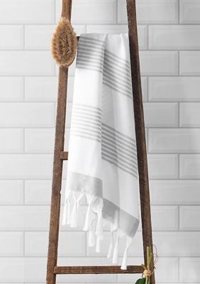 Elrene Boho Harper Stripe Knotted Tassel Hand Towels Set of 2 | belk