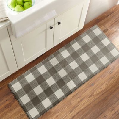 Gloria Non Slip 2 pieces Checkered Desing Kitchen Rug Set - 20 x