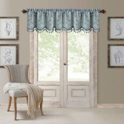 Mia Beaded Scallop Valance - 52" x 19"